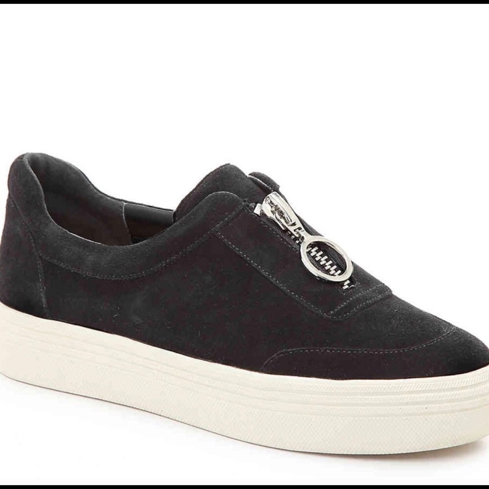 Dolce Vita Trissa black, suede platform sneaker